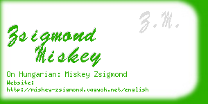 zsigmond miskey business card